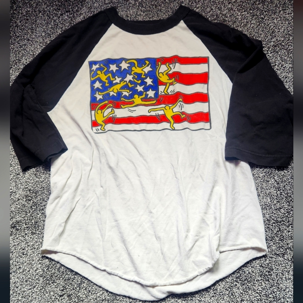 Keith Haring / Obey baseball tee